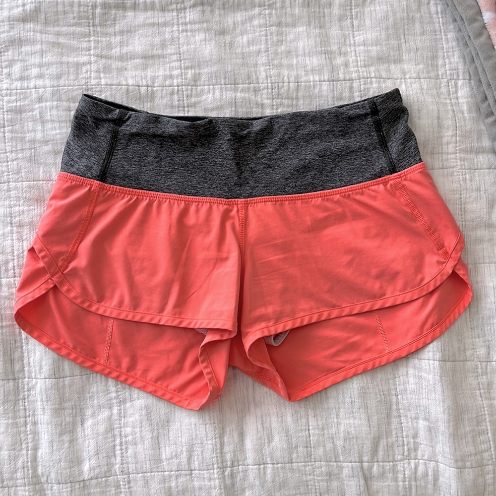 lululemon speed up shorts size 2